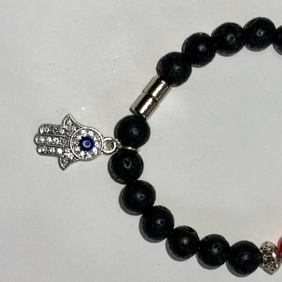 Chakra Bracelet , with Black lave beads. - Picture 3 of 3